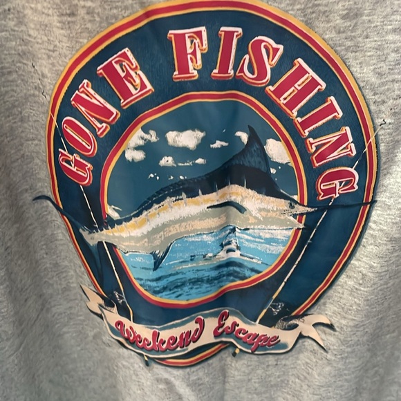 NWT Trader Bay Size XL Gone Fishing Sleeveless Tank Top - Picture 2 of 3